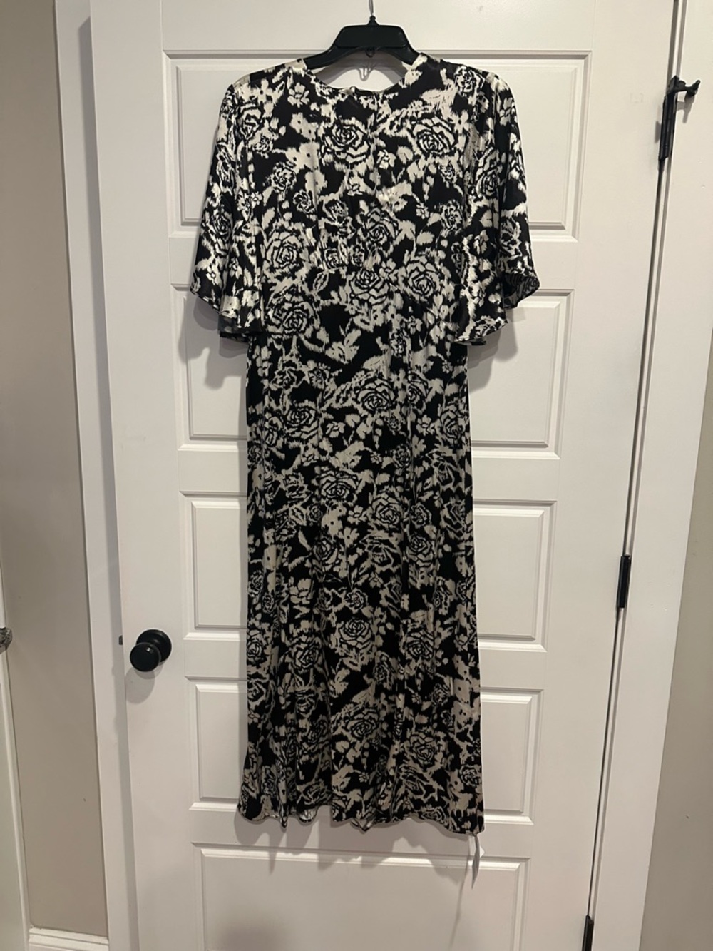 Topshop Black and White Floral Maxi Dress